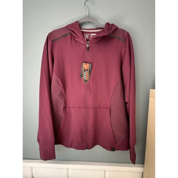 NWT 5.11 Tactical Women's Selma Full Zip Hoodie in Burgundy women’s size Large - Picture 7 of 7
